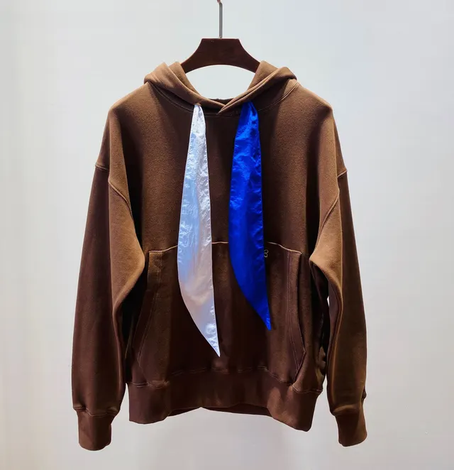 New autumn winter hooded silk wide loose sweater Coffee - Shop at LoveMi