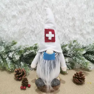 Faceless Dolls Ornaments Nordic Forester Santa Claus Ornaments Christmas Window Decoration
