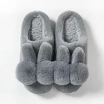 Bunny Fluffy Slippers - Grey