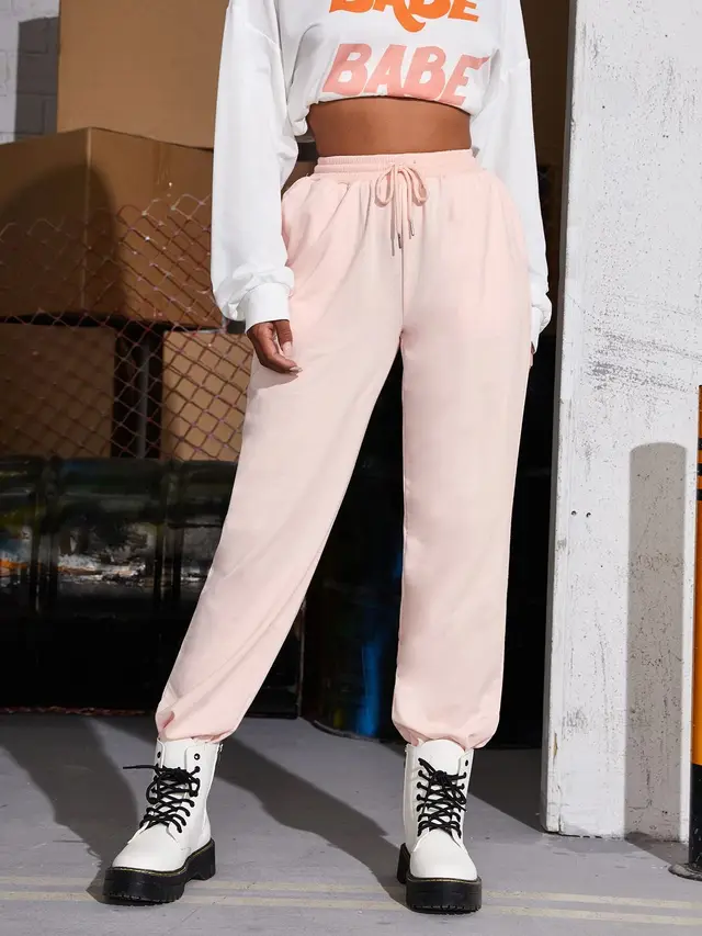 Women Sexy All Match Casual Style Trousers With Small Feet Pink - Shop at LoveMi