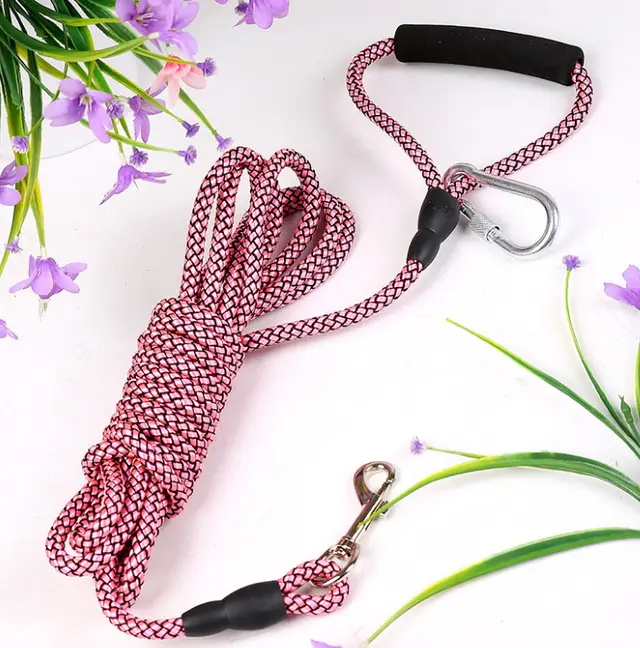 Tracking rope dog chain pet dog tracking rope Pink - Shop at LoveMi