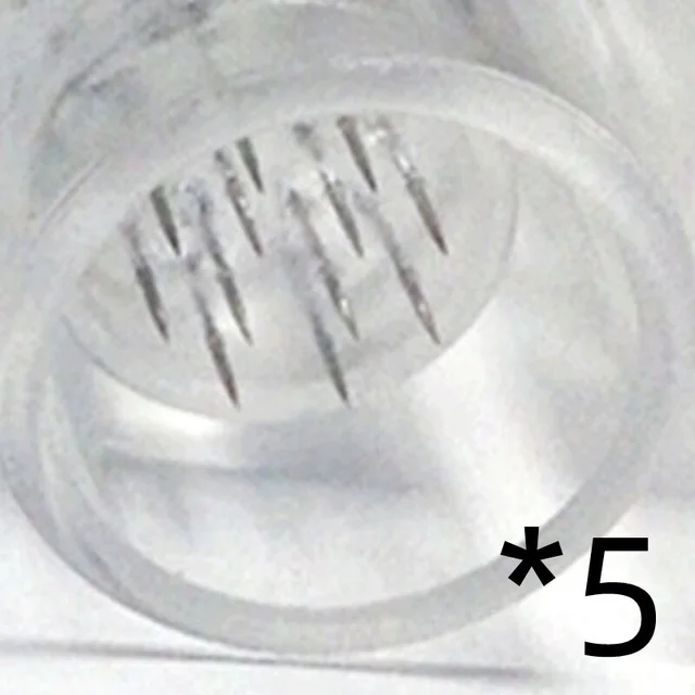 Microneedle Needle Electric Microneedle Needle Needle Needle Electric Microneedle Nano silicon Wafer 5Pcs 12Pin Silver Snail - Shop at LoveMi