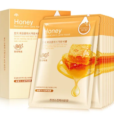 I'm REAL Skin Care Food Sheet Face Mask Moisturizing Oil Control Whitening Shrink Pores Korean Facial Mask tony moly Cosmetics Honey Mask 10 Pieces - Shop at LoveMi