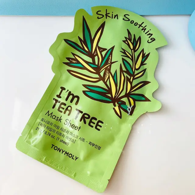 I'm REAL Skin Care Food Sheet Face Mask Moisturizing Oil Control Whitening Shrink Pores Korean Facial Mask tony moly Cosmetics Tea Plant - Shop at LoveMi