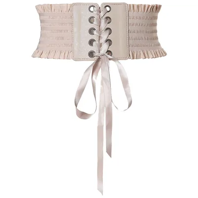 Women's retro lace girdle Apricot - Shop at LoveMi