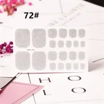 Solid color green onion toenail sticker - 72Style