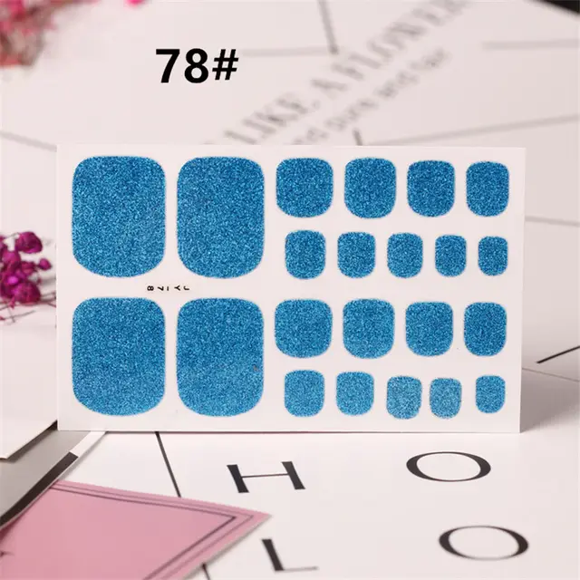 Solid color green onion toenail sticker 78Style - Shop at LoveMi