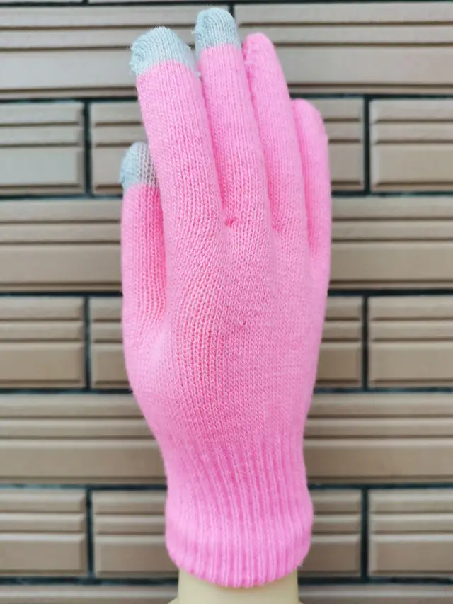 Touch screen gloves warm knit wool touch screen gloves winter touch gloves Pink - Shop at LoveMi