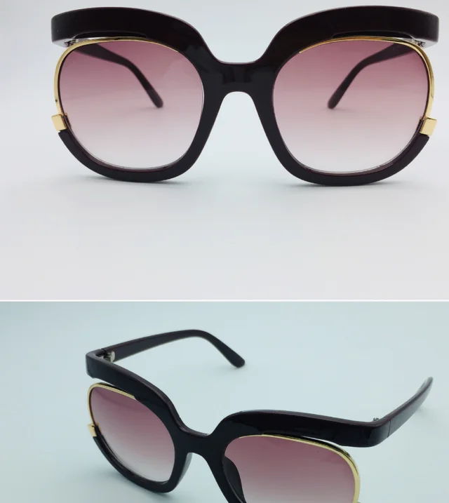 Female flying SunglassesWomen Cat Eye Half Frame Wine Red - Shop at LoveMi