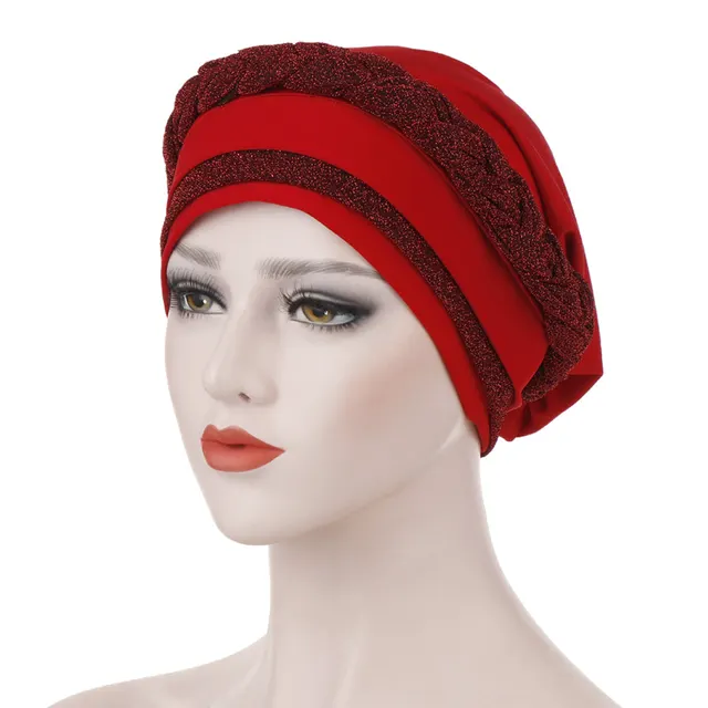 Milk silk can hide hair turban hat Red - Shop at LoveMi