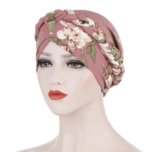 Printed brushed milk silk scarf Leather Pink - Shop at LoveMi