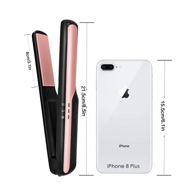 USB wireless charging hair straightener Black - Shop at LoveMi