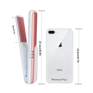 USB wireless charging hair straightener - White