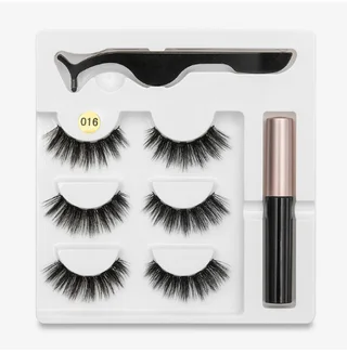 A Pair Of False Eyelashes With Magnets In Fashion - 3Pc 016 Style