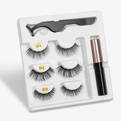 A Pair Of False Eyelashes With Magnets In Fashion 3Pc Mixed F - Shop at LoveMi