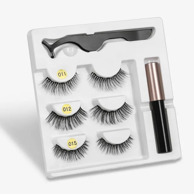 A Pair Of False Eyelashes With Magnets In Fashion 3Pc Mixed H - Shop at LoveMi