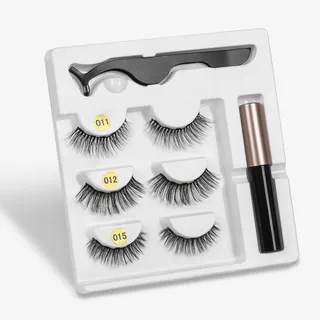 A Pair Of False Eyelashes With Magnets In Fashion - 3Pc Mixed H