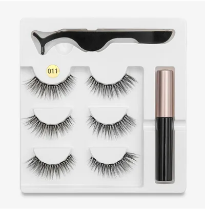 A Pair Of False Eyelashes With Magnets In Fashion 5Pc 011 Style - Shop at LoveMi