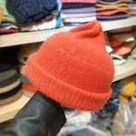 Vintage cashmere woolen melon hat - Orange