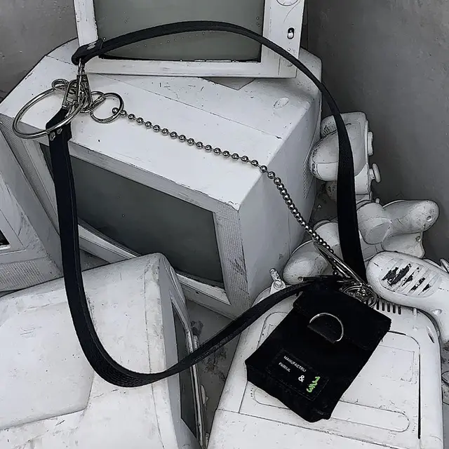 Detachable Three dimensional Pocket Chain Belt Backpack Black - Shop at LoveMi