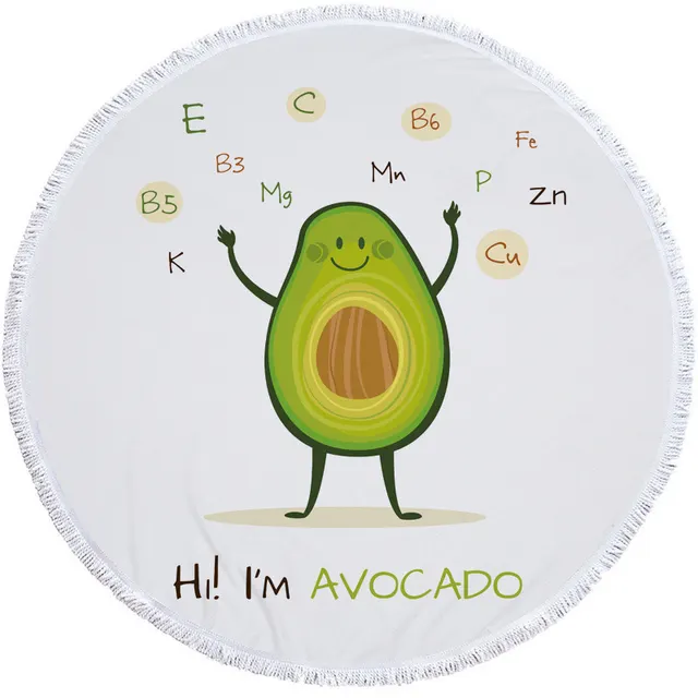 Avocado round beach towel - Shop at LoveMi