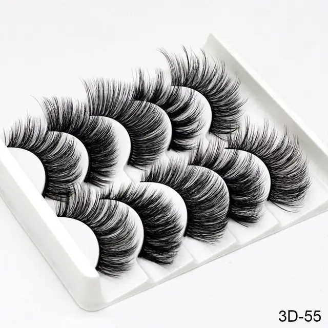 Handmade chemical fiber false eyelashes 3D 55 - Shop at LoveMi