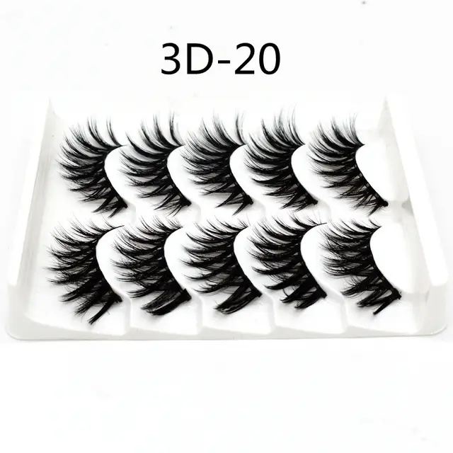 Handmade chemical fiber false eyelashes 3D20 - Shop at LoveMi
