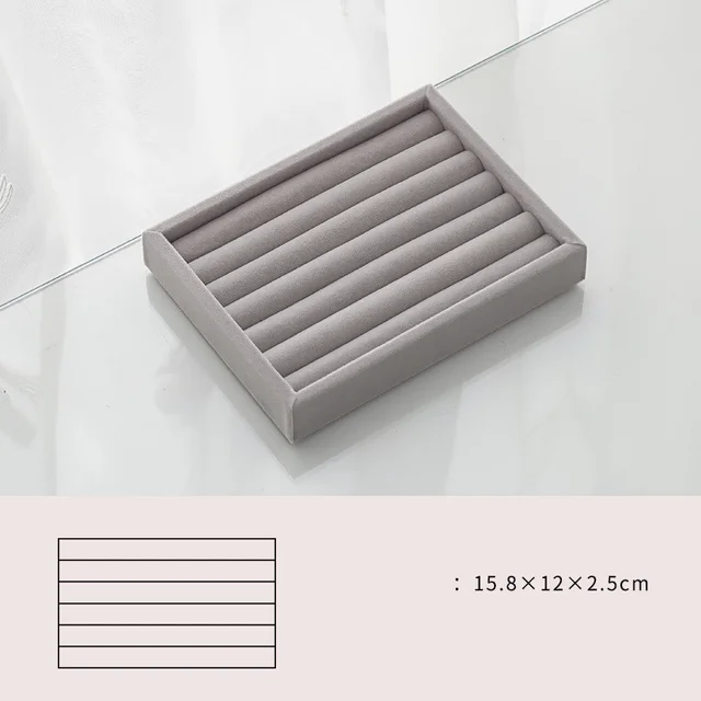 Home Large Capacity Flannel Jewelry Box With Earrings Nails Hand Accessories 3Style - Shop at LoveMi