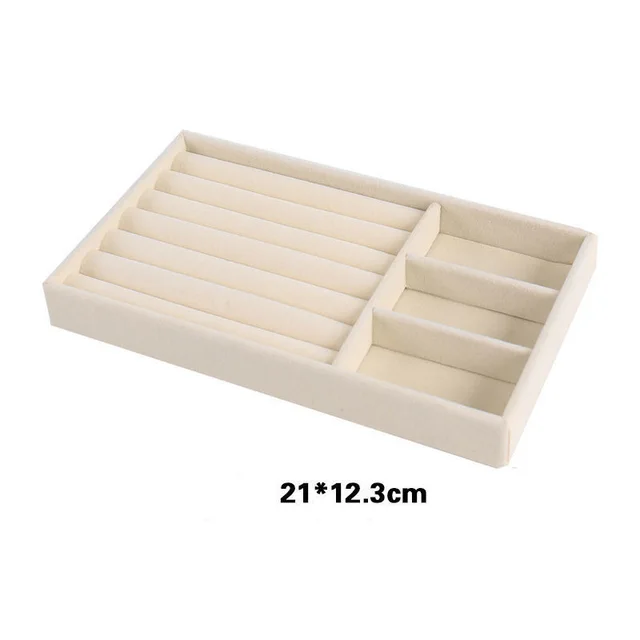 Home Large Capacity Flannel Jewelry Box With Earrings Nails Hand Accessories - Shop at LoveMi