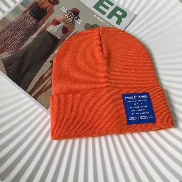 Japanese Label Fashion All match Warm Woolen Cap Orange - Shop at LoveMi