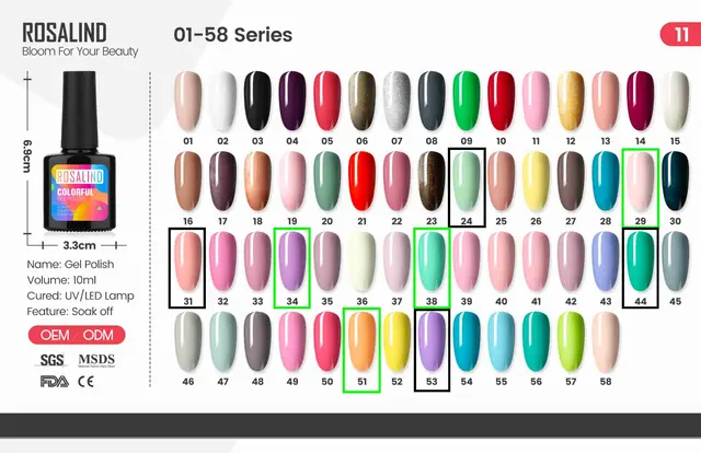 ROSALIND Solid Color Bobbi Glue UV Nail Polish Gel Polish 10ml Nail Salon Manicure Treament No.40 - Shop at LoveMi