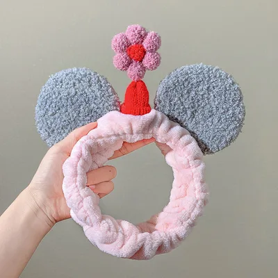 Cute female face wash hair band Red Flower - Shop at LoveMi