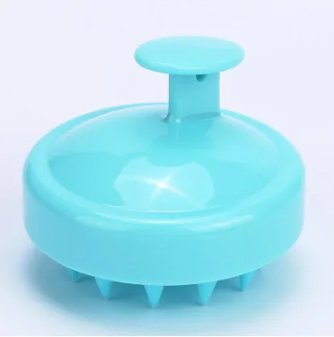 Silicone Shampoo Brush Massage Scalp Hair Brush Blue1 - Shop at LoveMi