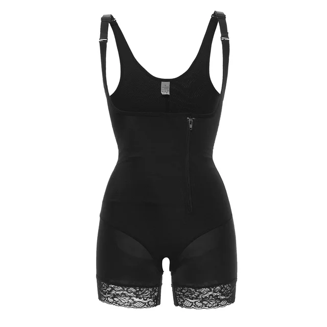 Belly reduction corset one piece bodysuit Black - Shop at LoveMi