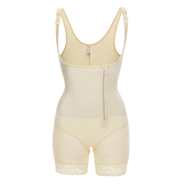Belly reduction corset one piece bodysuit Khaki - Shop at LoveMi