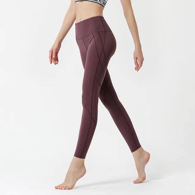 Fitness pants women stretch tight yoga pants Dark Coffee - Shop at LoveMi