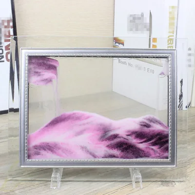 Landscape Painting Glass Quicksand Painting Pink - Shop at LoveMi
