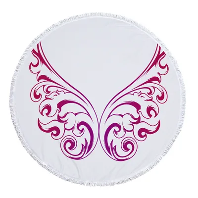Round Printed Beach Towel With Microfiber And Tassels Feels Soft Style 4 460G - Shop at LoveMi