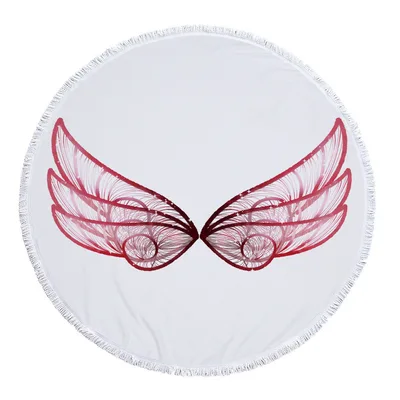 Round Printed Beach Towel With Microfiber And Tassels Feels Soft Style 9 300G - Shop at LoveMi