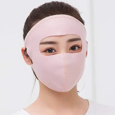Summer ice silk breathable mask female sunscreen full face mask Snow Bud - Shop at LoveMi