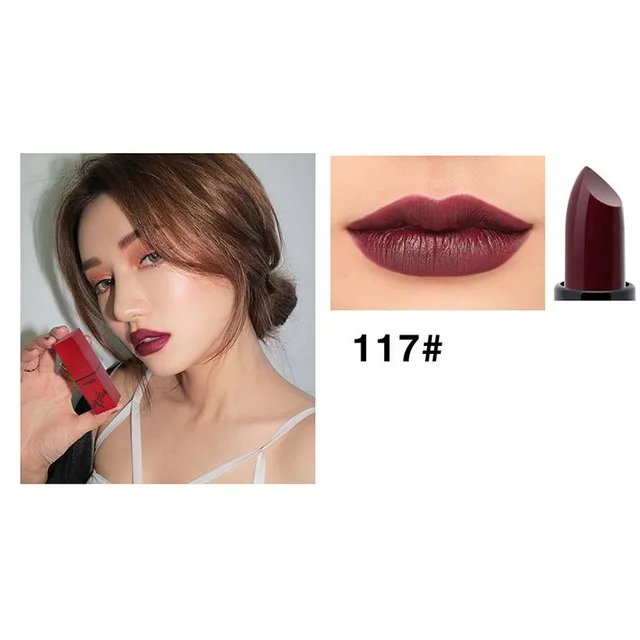 Makeup Red Tube Matte Velvet Lipstick 117Style - Shop at LoveMi