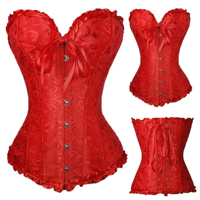 Lace Women Corset Body Sculpting Clothes Red - Shop at LoveMi