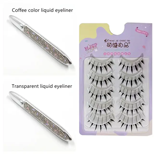 False Eyelashes Self adhesive Eyeliner Multicolor A Set - Shop at LoveMi