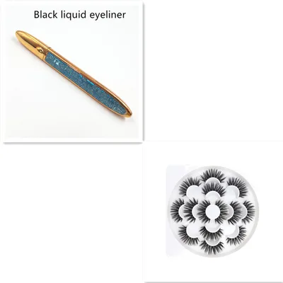 False Eyelashes Self adhesive Eyeliner Multicolor Blue Leather Set - Shop at LoveMi