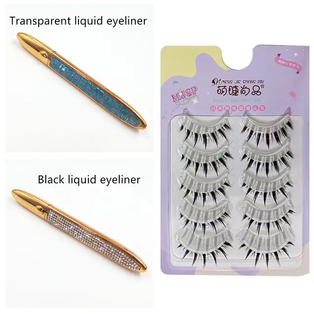 False Eyelashes Self adhesive Eyeliner Multicolor E Set - Shop at LoveMi