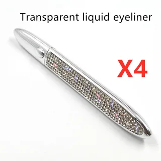 False Eyelashes Self-adhesive Eyeliner Multicolor - Silver 4Pcs
