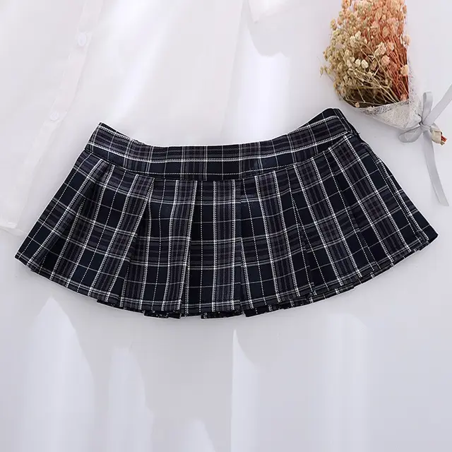 Women's college style pleated skirt Navy Blue - Shop at LoveMi