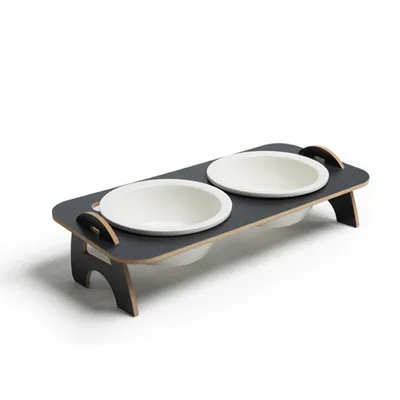 Pet table cat food bowl Deep Grey - Shop at LoveMi