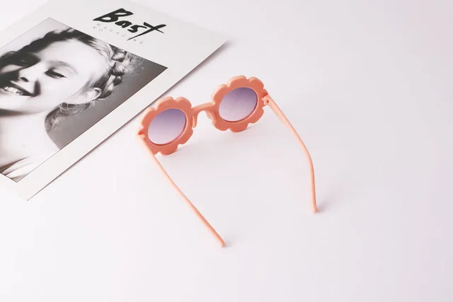 Transparent Sun Flower Glasses - Orange