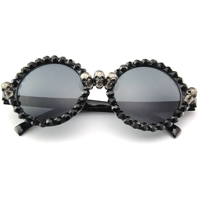 Party decoration skull sunglasses - W021Black